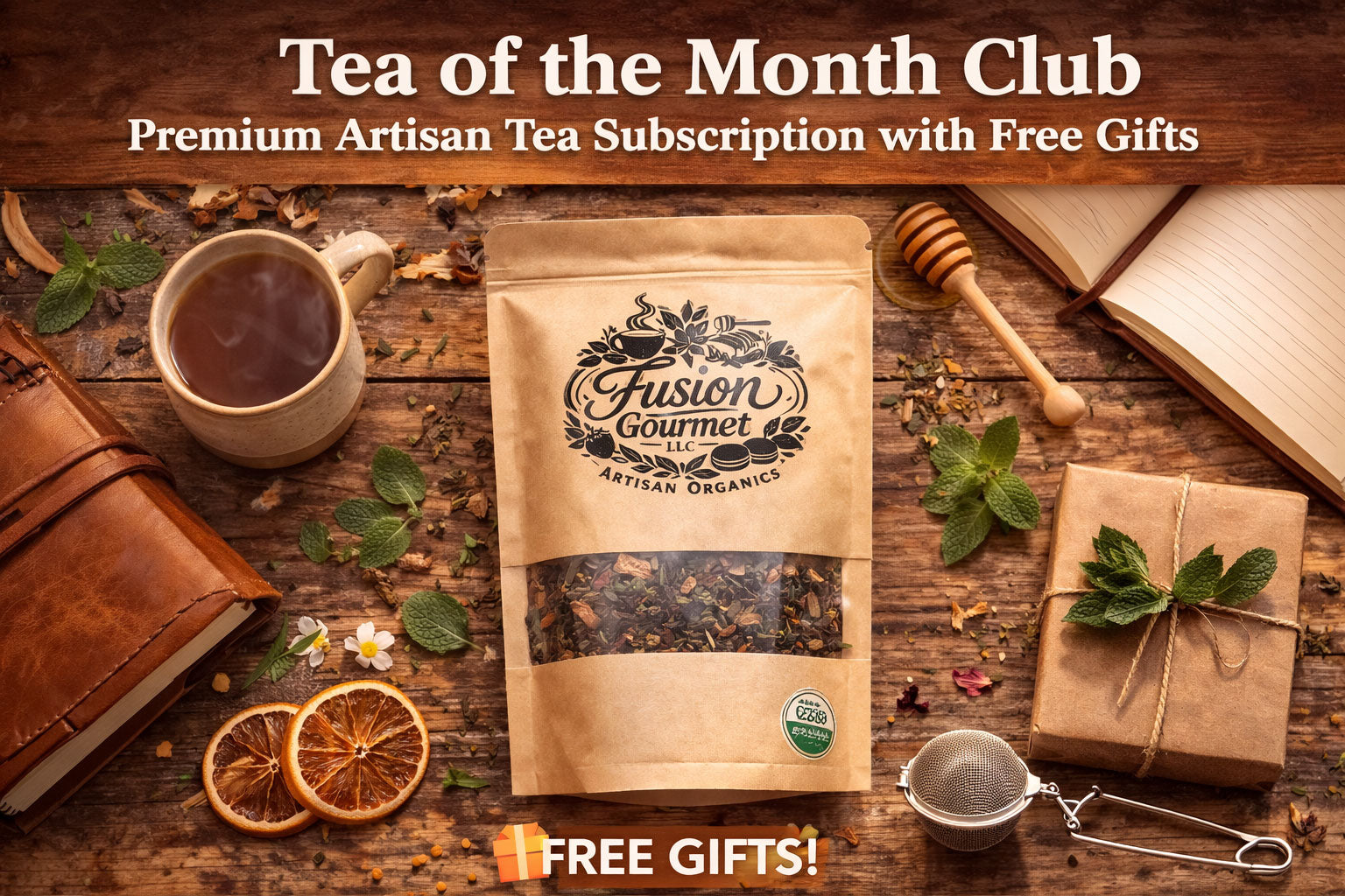 Tea of the Month Club - Premium Artisan Tea Subscription with Free Gifts $15.00 value