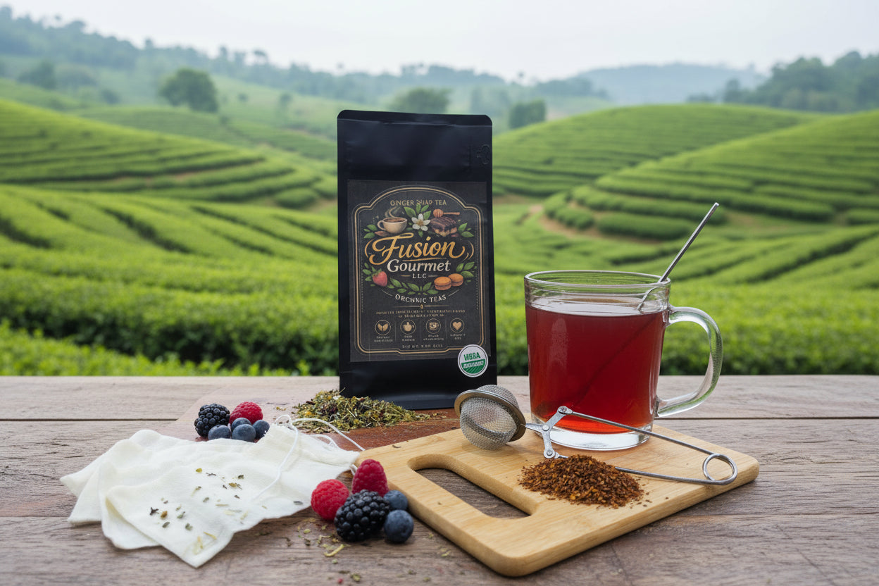 Organic Ginger Snap Tea— A Warming Herbal Blend — premium, spa-inspired feel