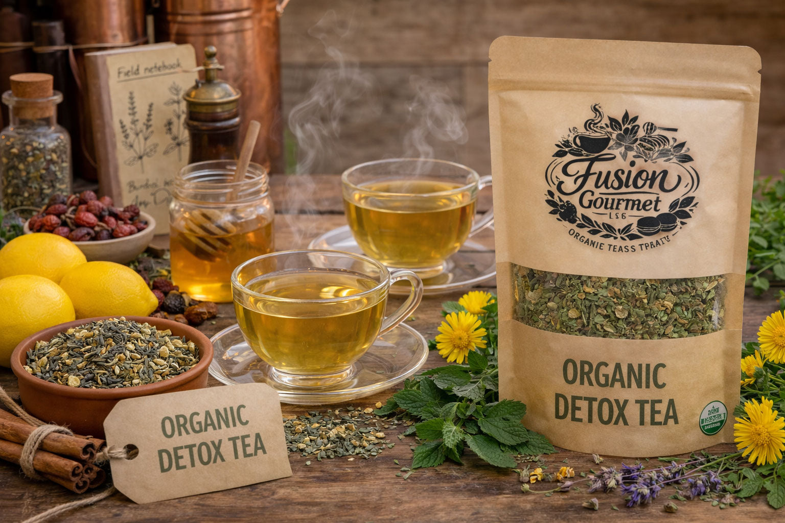 Organic Detox Tea - Cleansing Blend with Dandelion & Nettle for Natural Detox, Available in 2oz and 4oz sizes