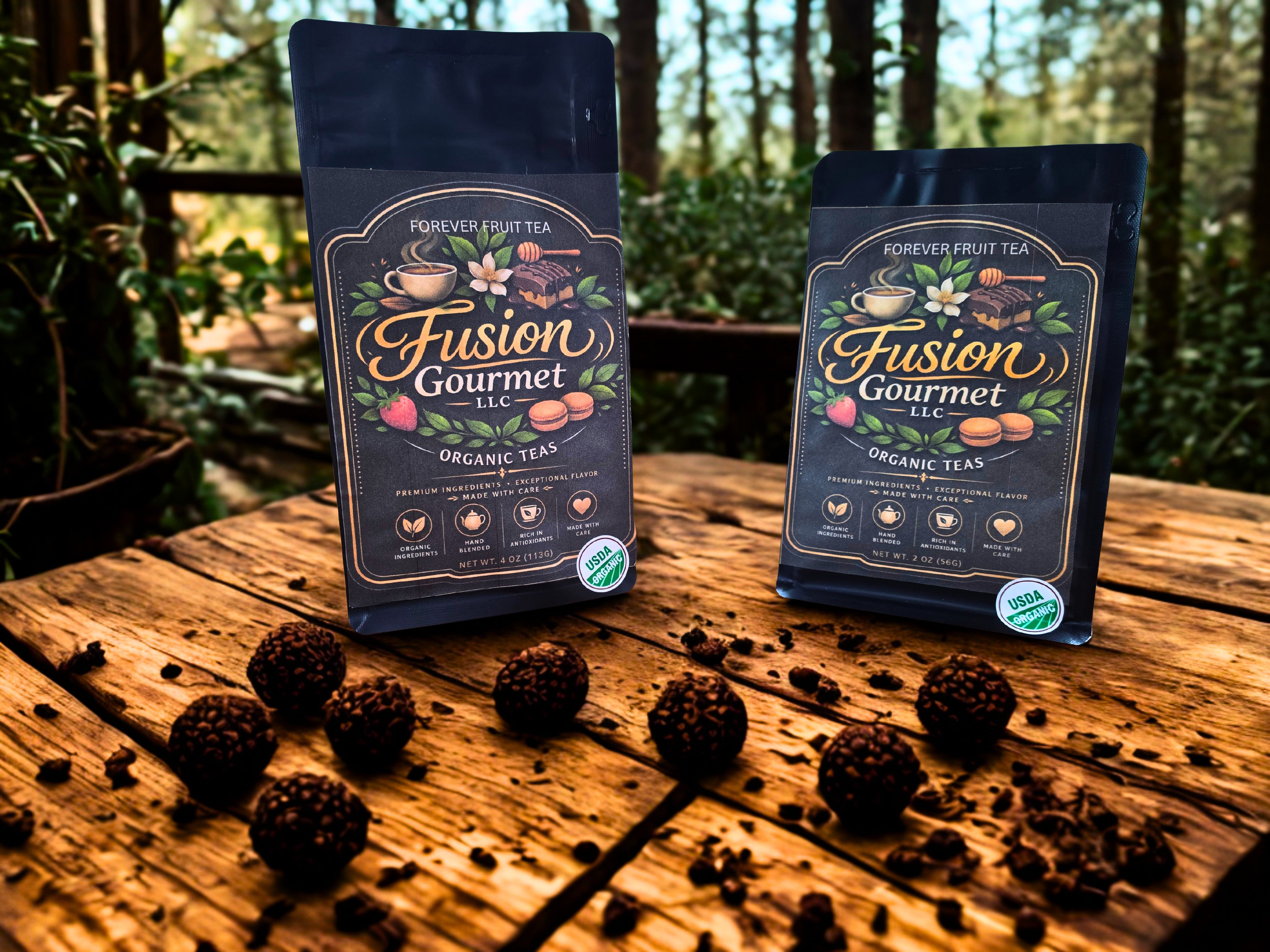 Organic Forever Fruit Tea - Citrus & Peppermint Herbal Blend, Available in 2oz and 4oz sizes