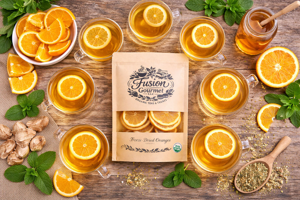 Organic Freeze-Dried Orange Slices - Perfect Tea Enhancement