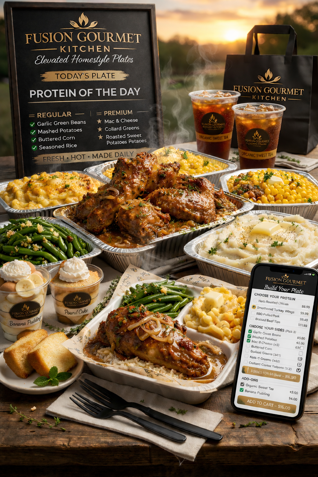 Fusion Gourmet Kitchen Meal Prep - Elevated Homestyle Meals -MADE FRESH TO ORDER