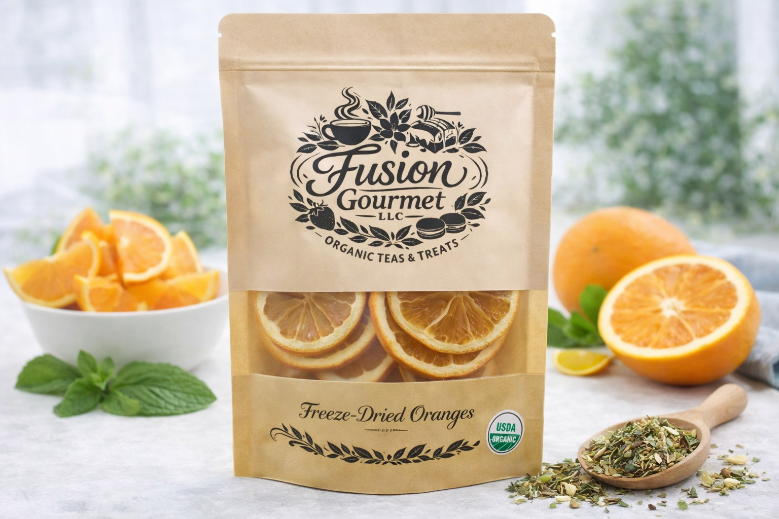 Organic Freeze-Dried Orange Slices - Perfect Tea Enhancement