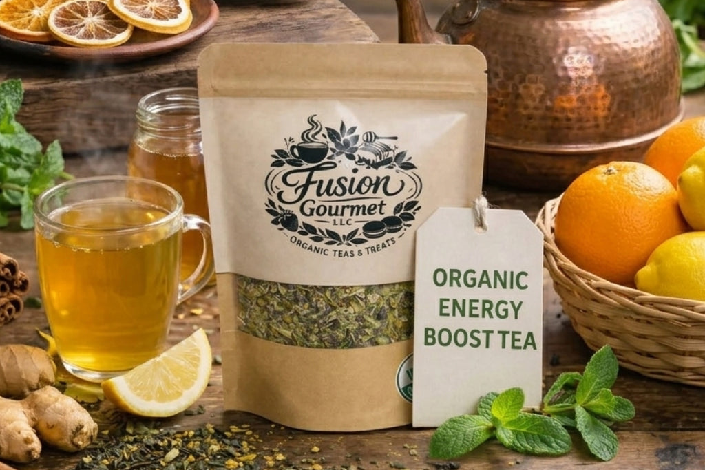 Organic Energy Boost Tea - Natural Energy with Ginseng & Ginger, Available in 2oz and 4oz sizes
